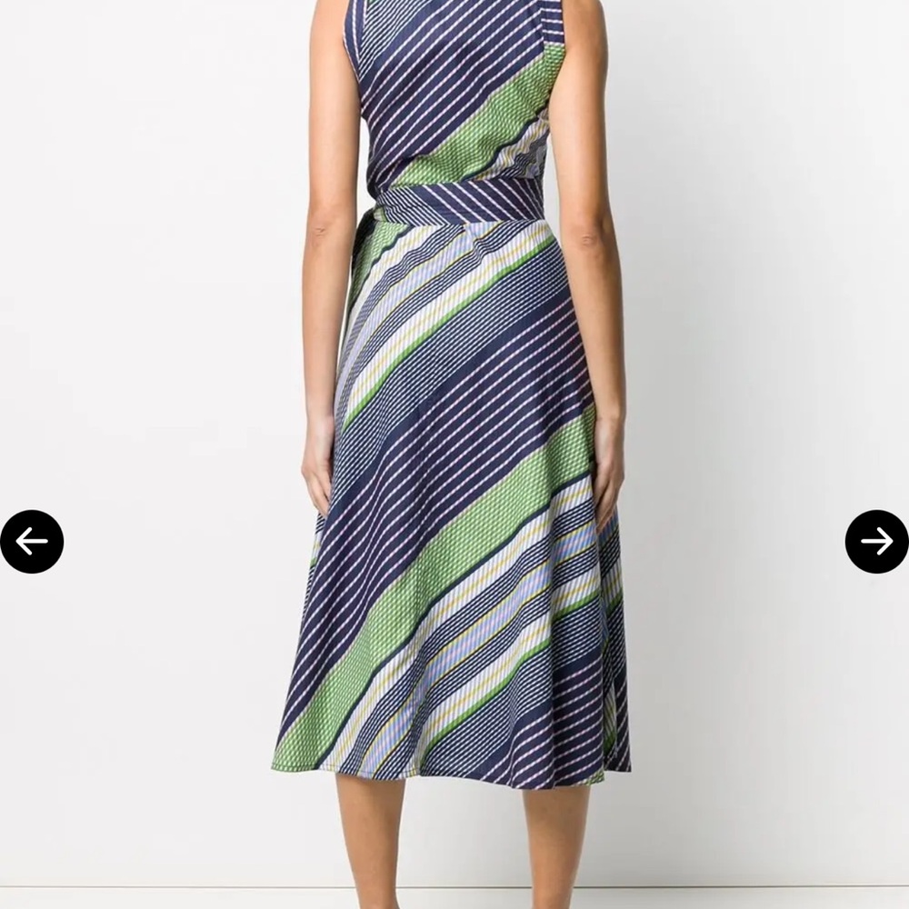 Tory Burch Overprinted Striped Midi Dress - Picture 8 of 12
